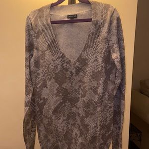 Sparkly snakeskin sweater